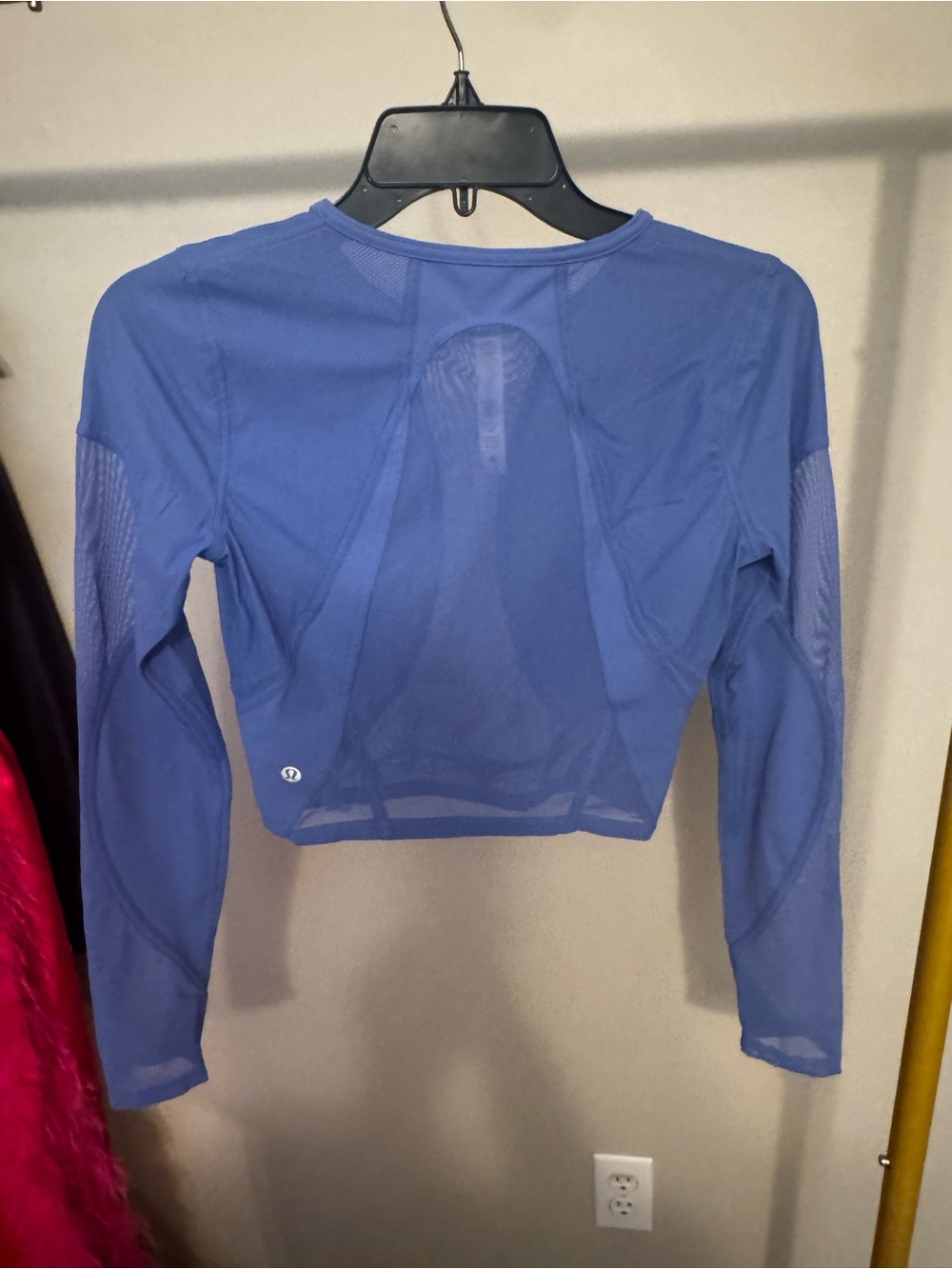 lululemon athletica Sheer Long-Sleeve Crop Top in Periwinkle - Picture 11 of 11
